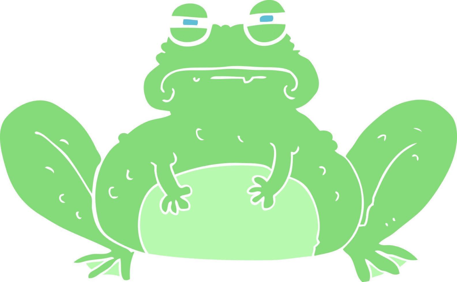 flache Farbillustration des Frosches vektor