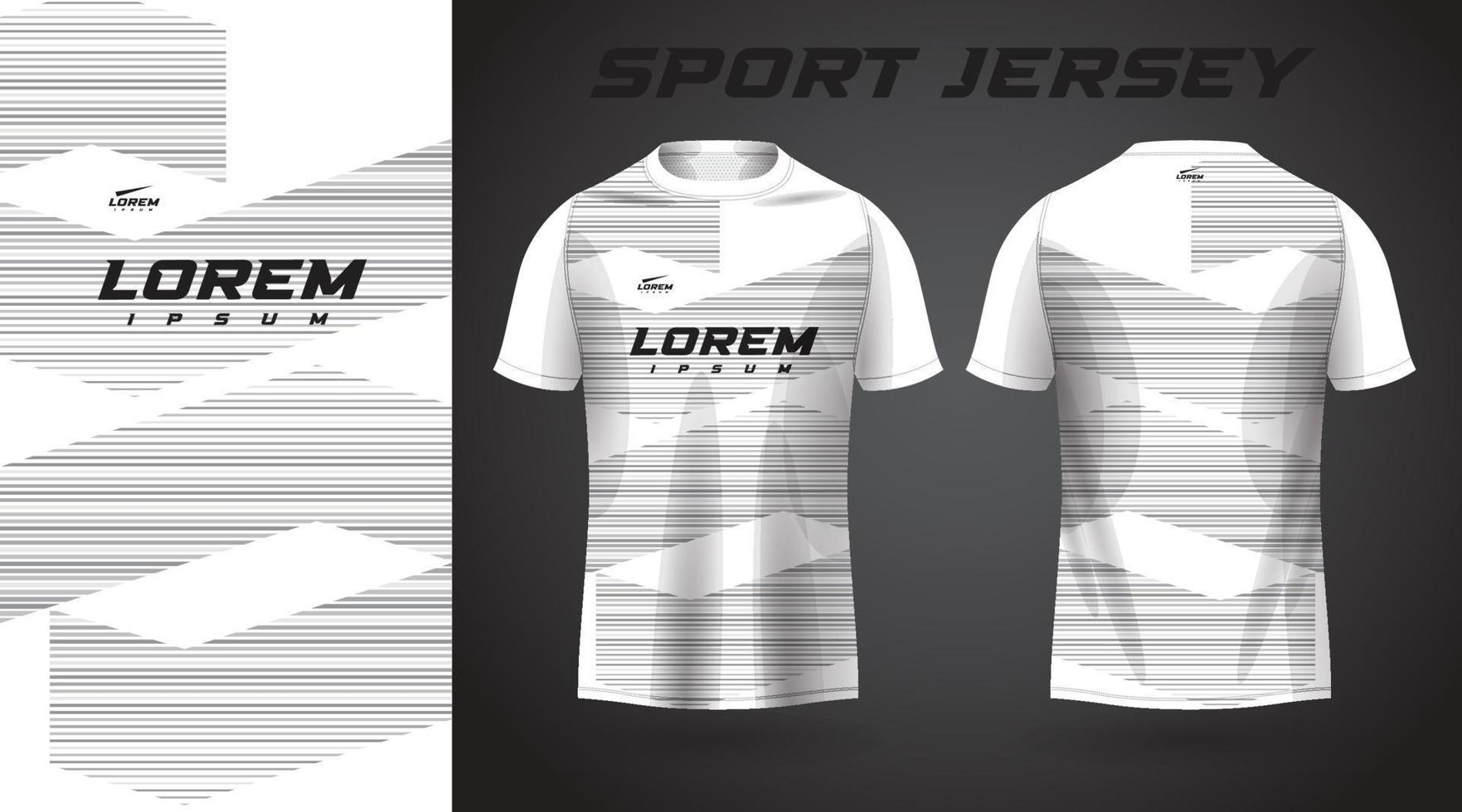 vit och grå skjorta sport jersey design vektor