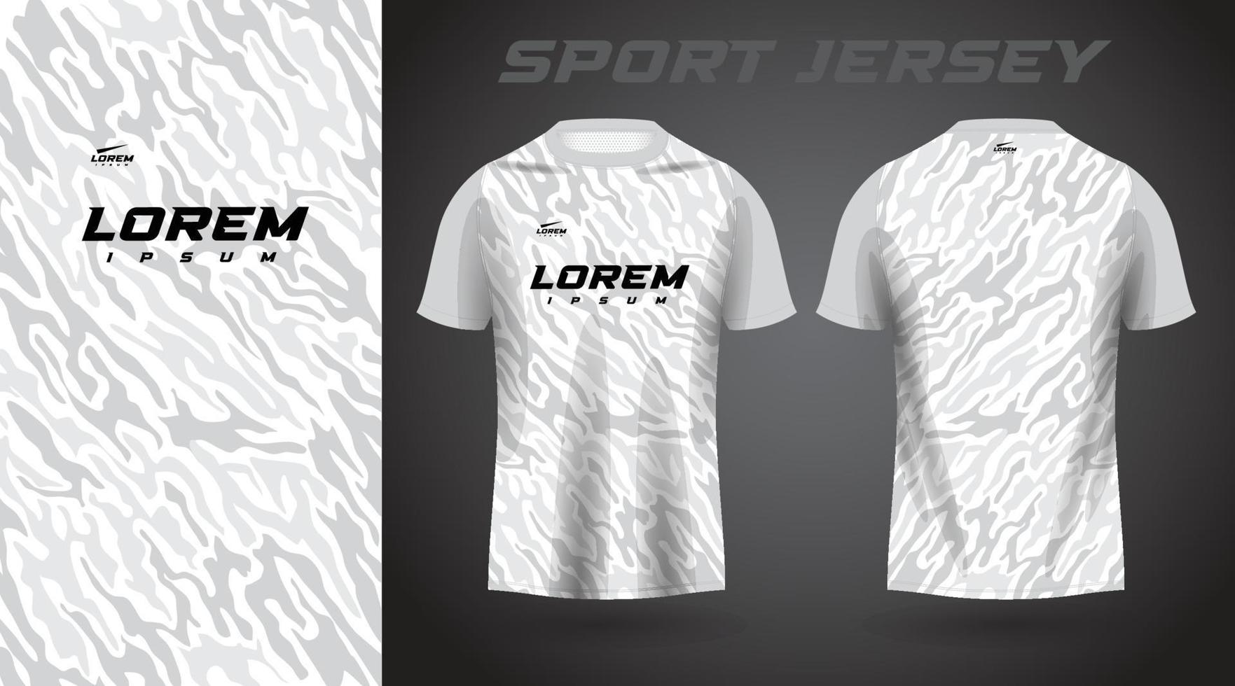 vit och grå skjorta sport jersey design vektor