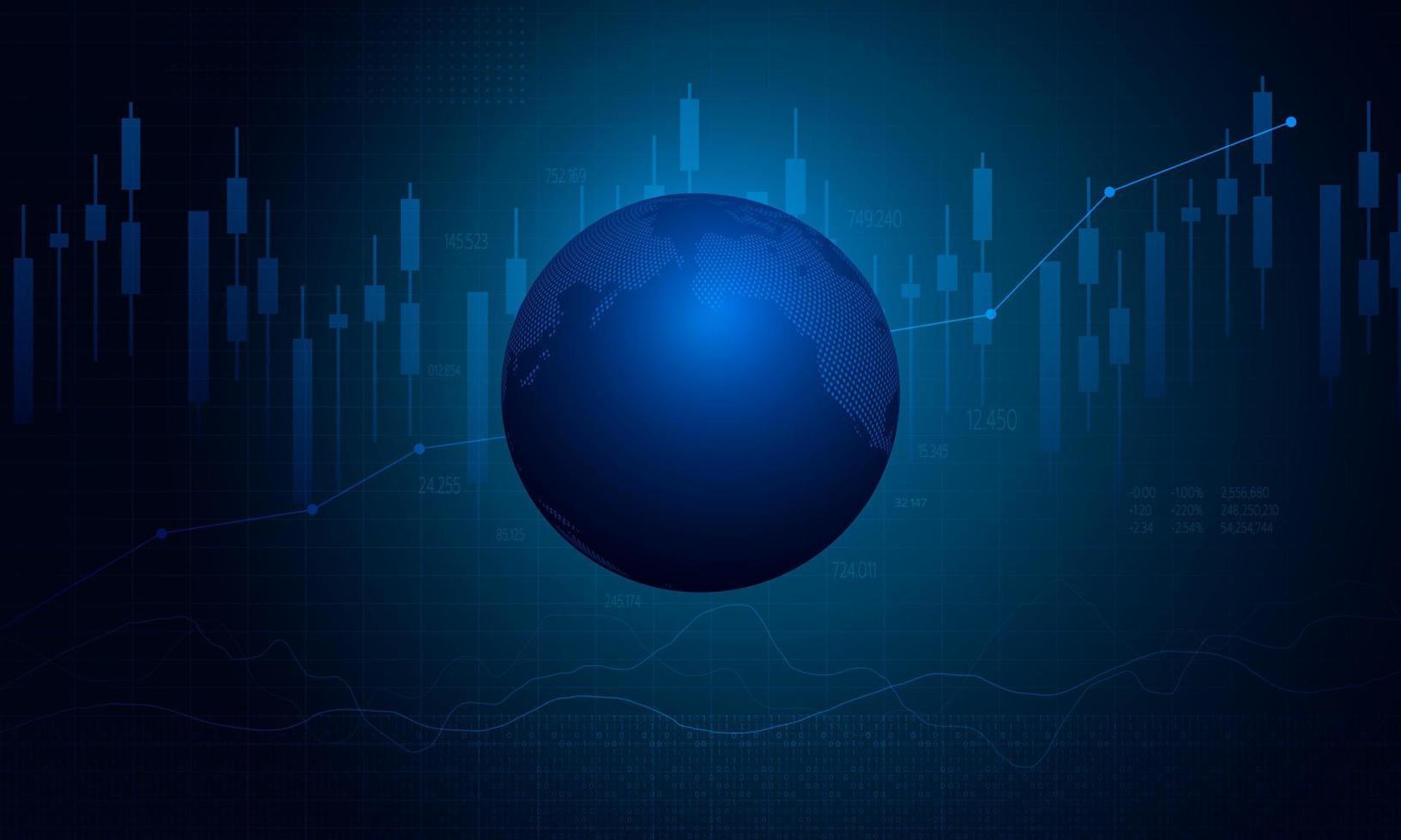 weltwirtschaftswachstum hintergrundillustration, finanzbankwesen. vektor