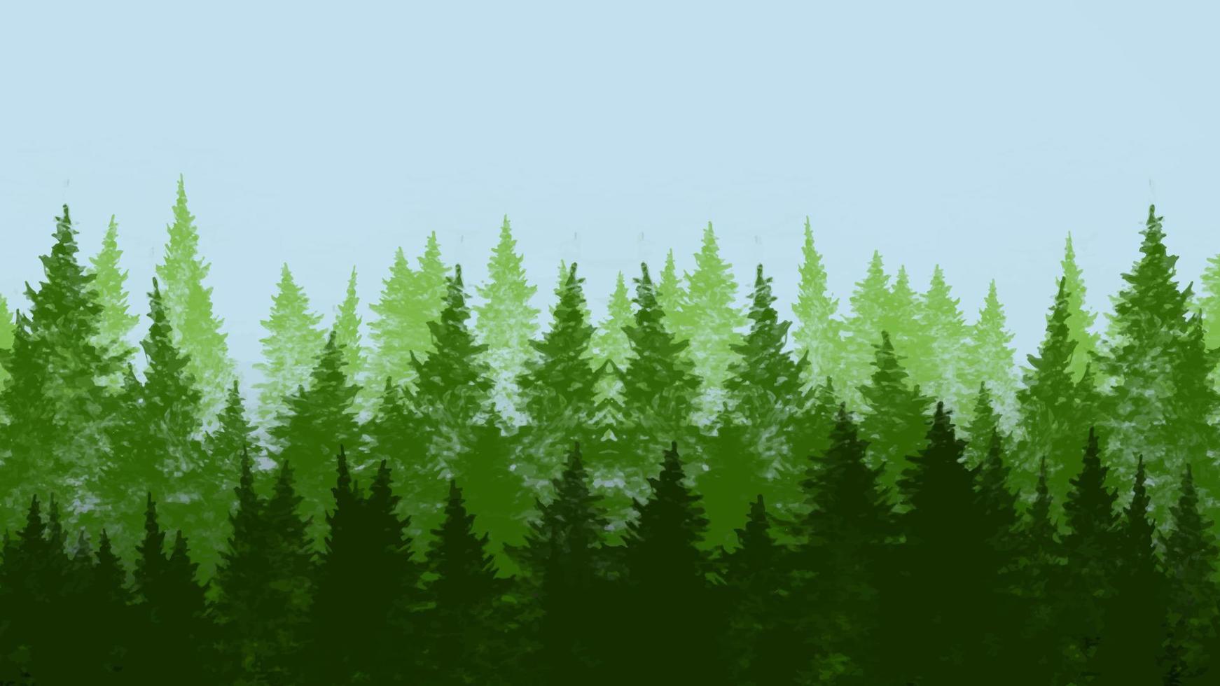 skog landskap, vektor illustration bakgrund