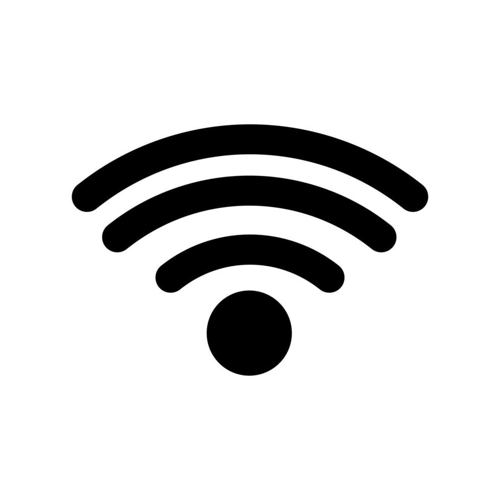 Symbolvektor für drahtlose Signale. WLAN-Symbol für drahtlose Netzwerke vektor