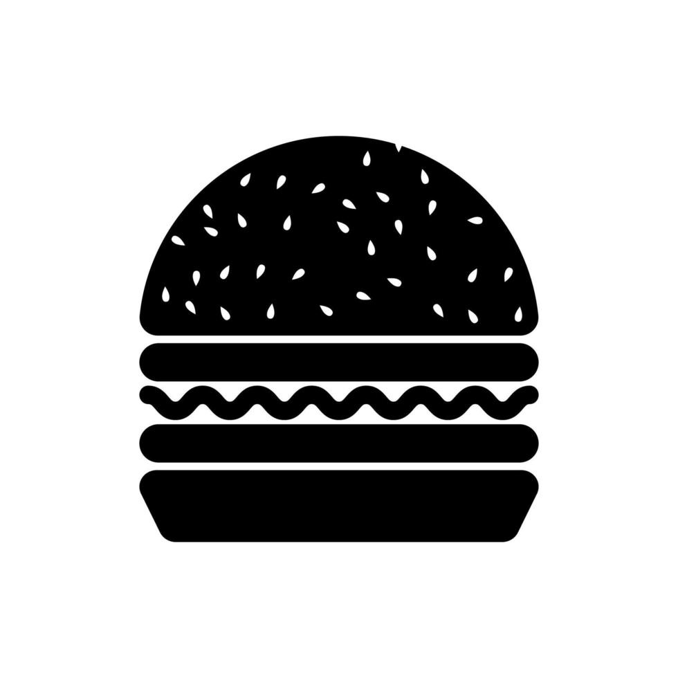 burger ikon vektor. snabb mat symbol vektor