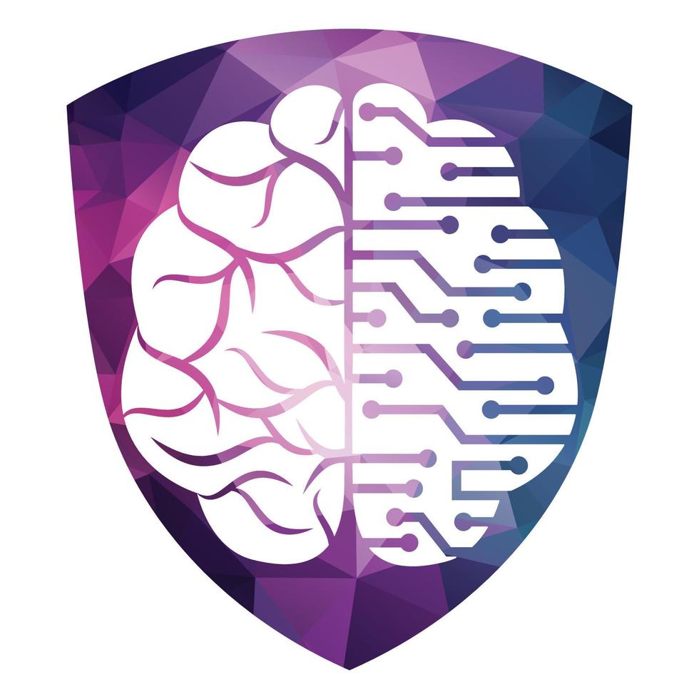 Design des Gehirnverbindungslogos. Logo-Vorlage für digitales Gehirn. Brainstorming-Symbol. Logo-Ideen. Ideenkonzept denken. vektor