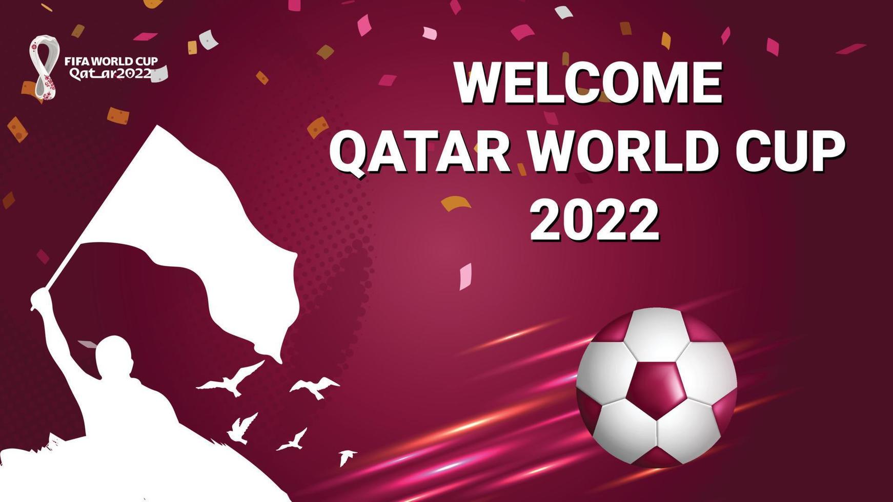 qatar fotboll turnering 2022 mall vektor