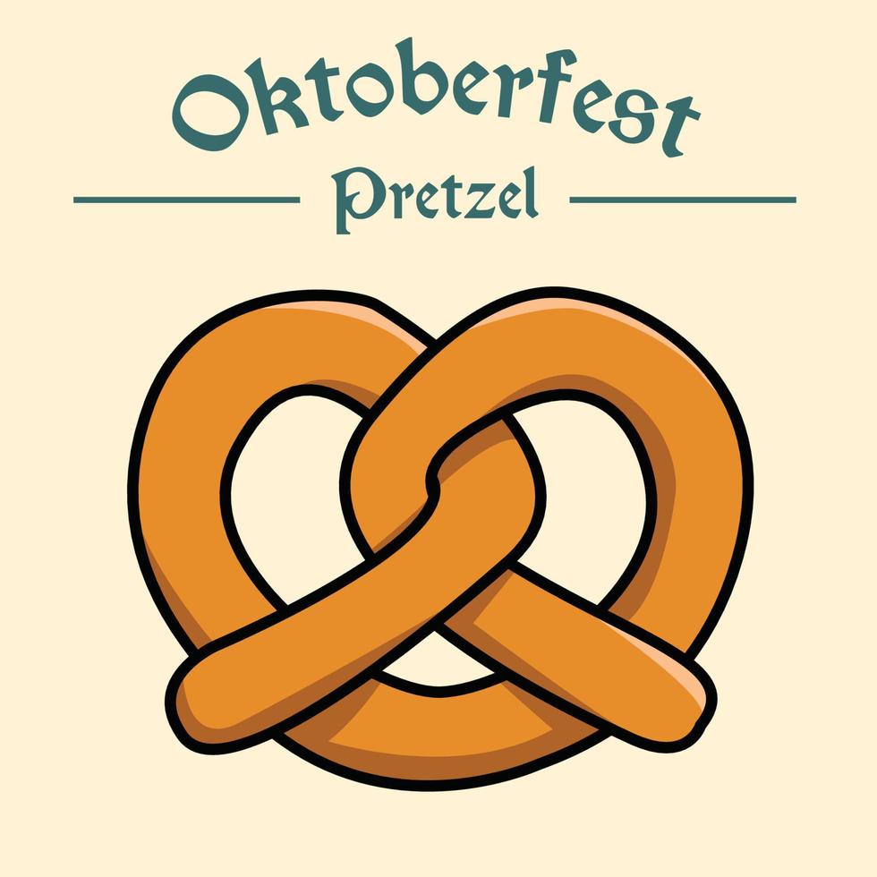 Brezel Oktoberfest Element Vektordesign vektor