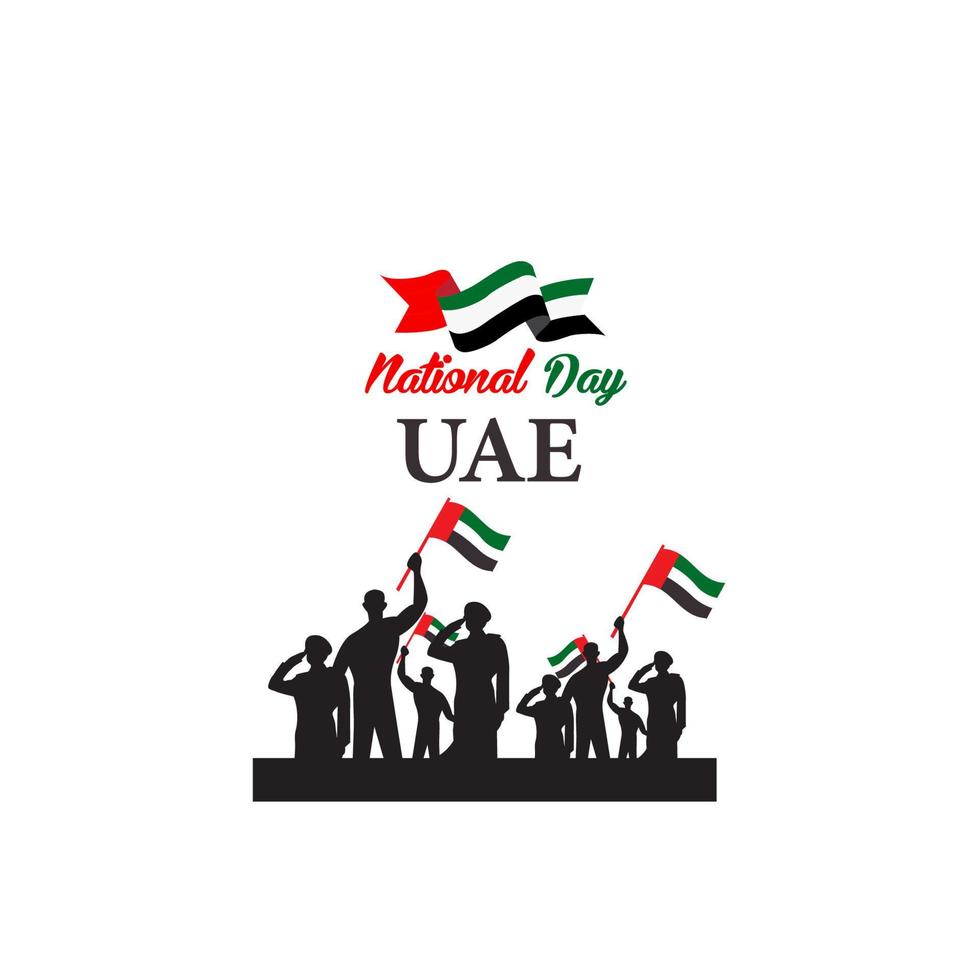 uae nationell dag logotyp design vektor illustration