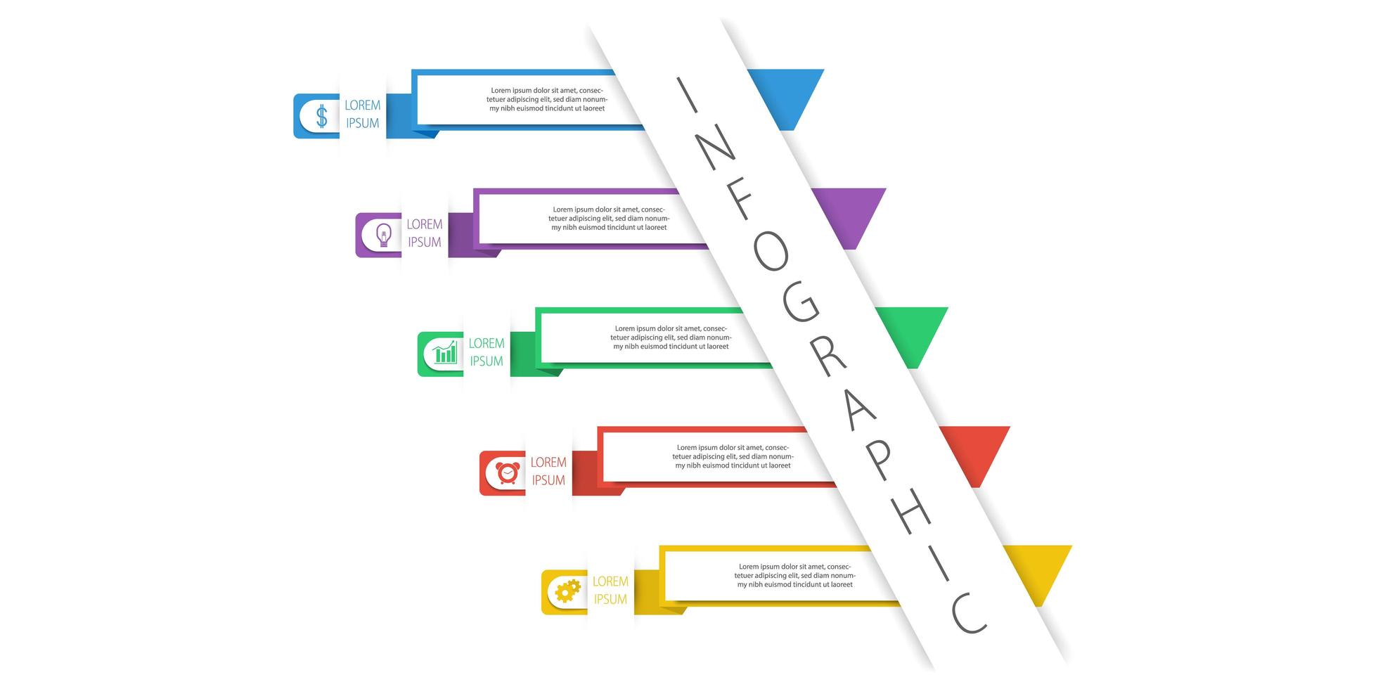 einfache klare Business-Infografik-Vorlage vektor