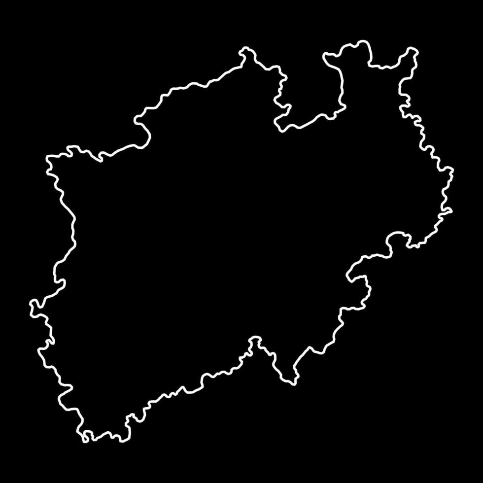 Karte von Nordrhein-Westfalen. Vektor-Illustration. vektor