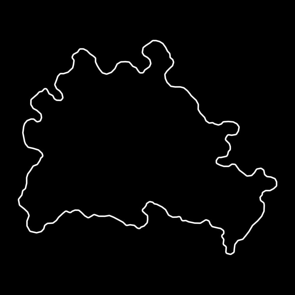 berlin område Karta. vektor illustration.