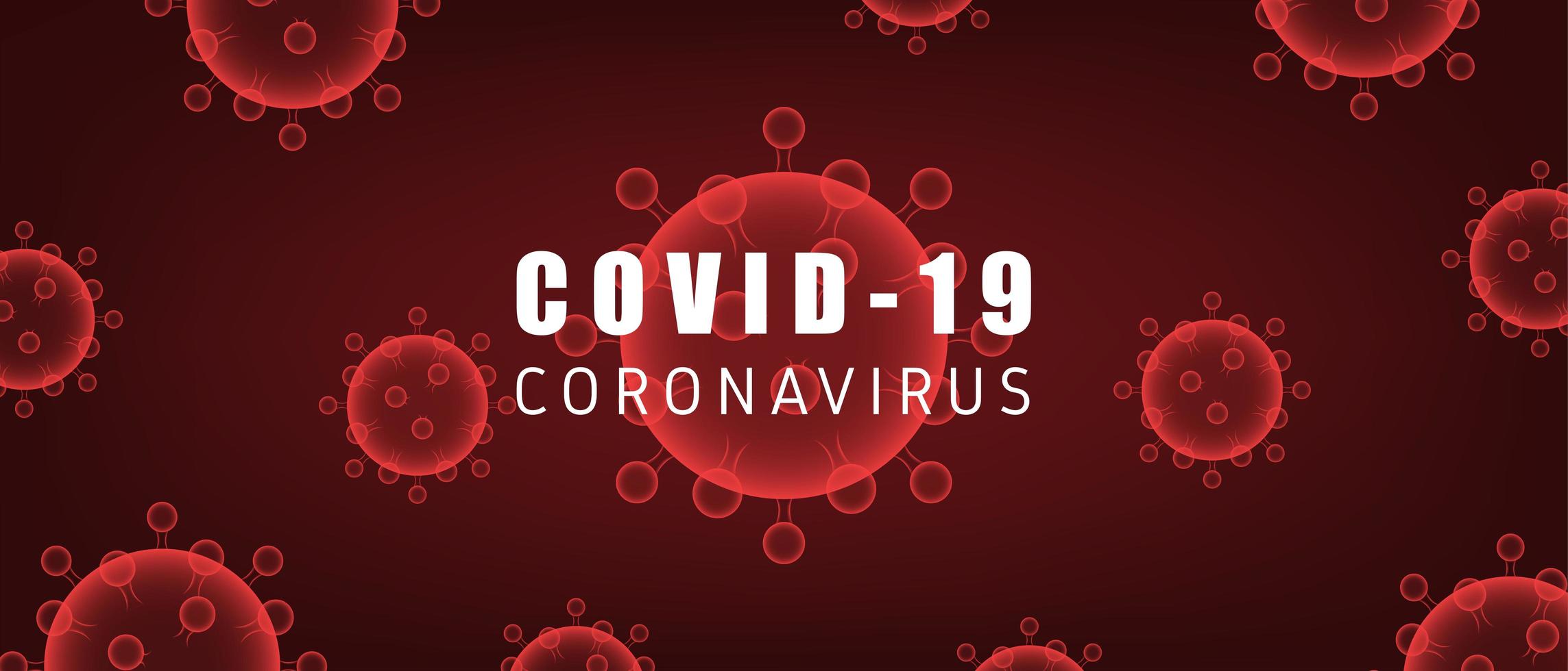 röda coronavirus covid-19-celler på gradient vektor