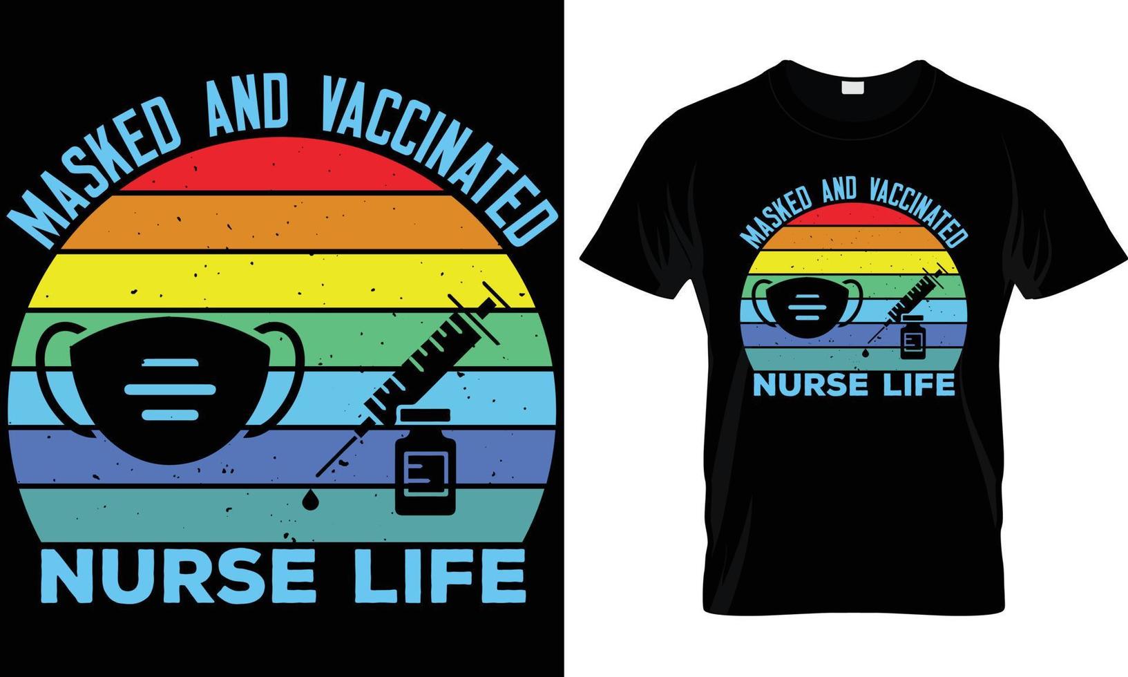sjuksköterska liv t-shirt design grafisk. vektor