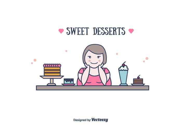 Süße Desserts Vektor