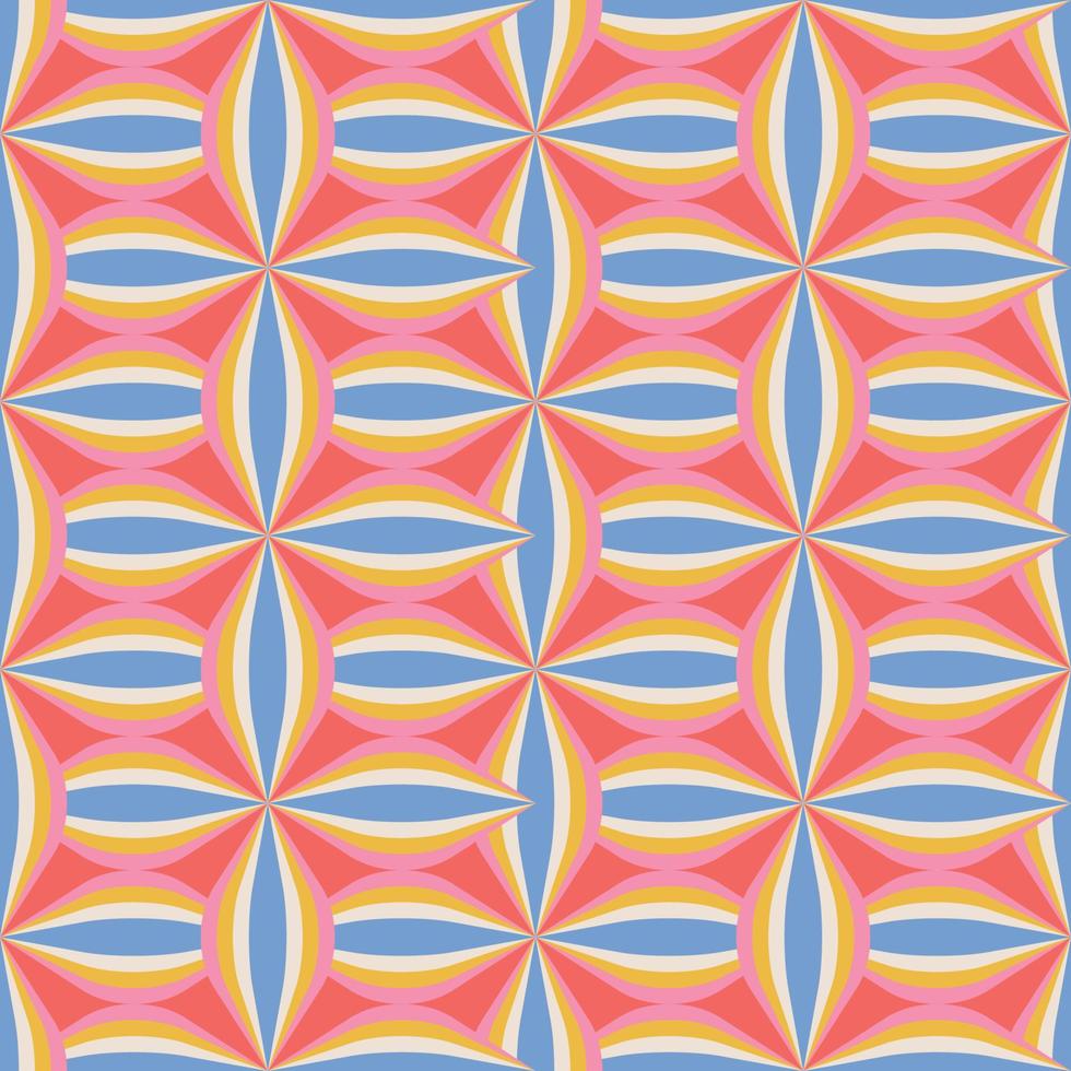 Nahtloses Retro-Muster der 70er Jahre. Ästhetischer Stil der 60er und 70er Jahre. einfache Vektorillustration. vektor