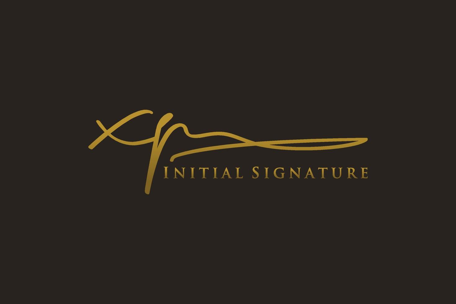 första xp brev signatur logotyp mall elegant design logotyp. hand dragen kalligrafi text vektor illustration.