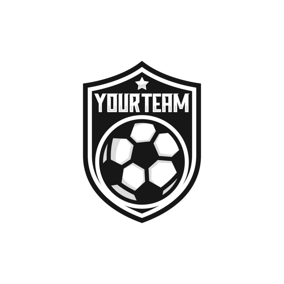 Fußball-Team-Emblem-Logo-Design-Vektor-Illustration vektor