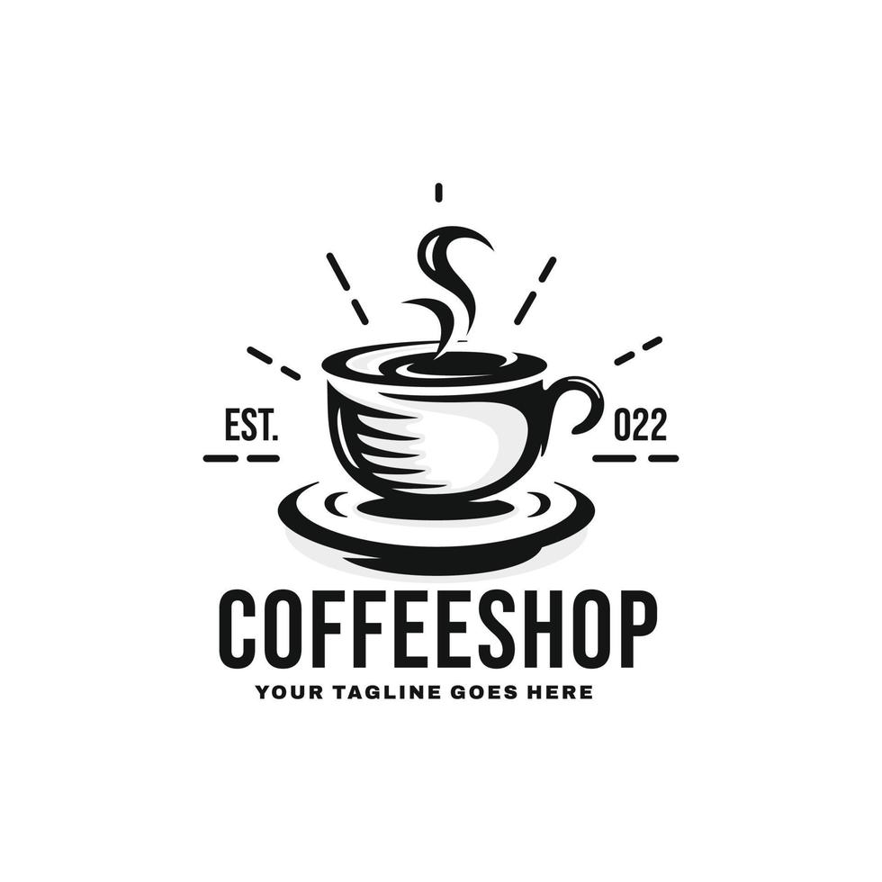 kaffe affär logotyp design vektor. kaffe logotyp. kaffe kopp logotyp vektor