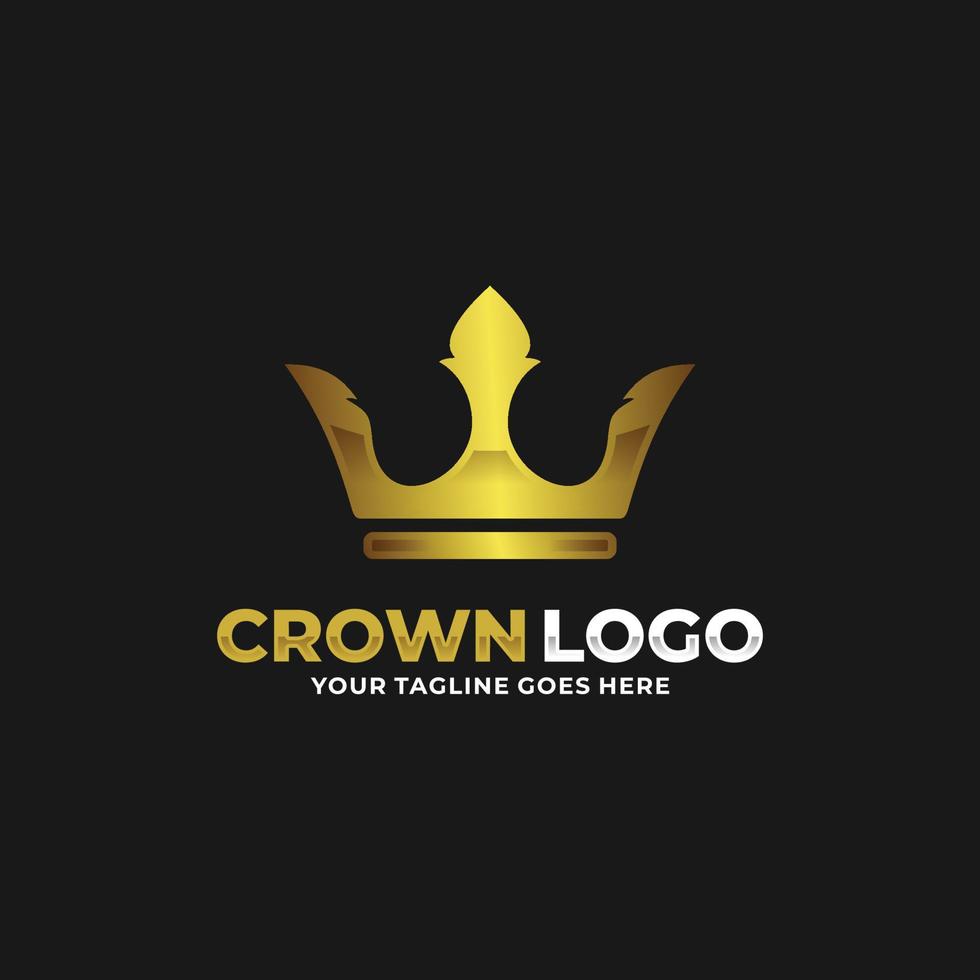 krona logotyp design vektor illustration