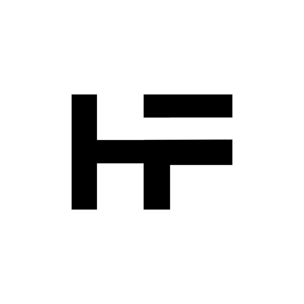 första hf logotyp begrepp vektor. kreativ ikon symbol fri vektor