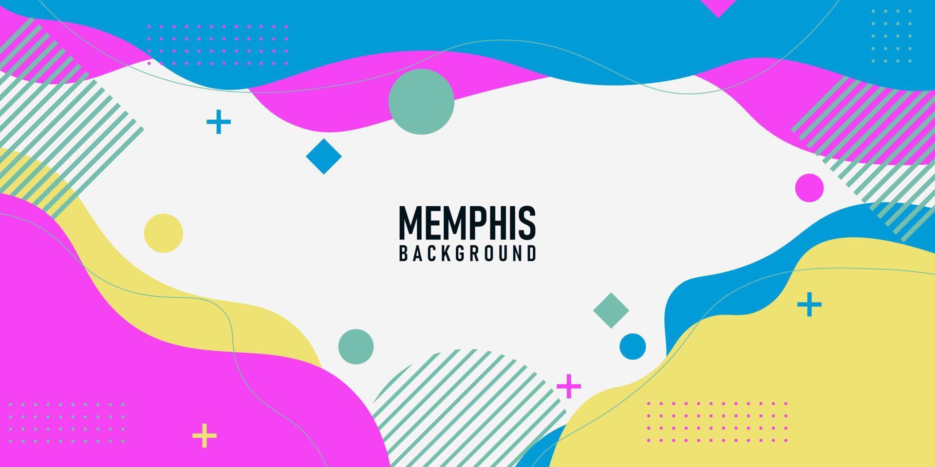 bunter moderner Memphis-Hintergrund. Vektor-Illustration. vektor
