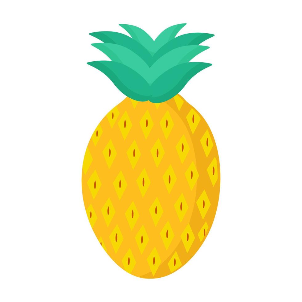 ananas på en vit bakgrund för använda sig av i ClipArt vektor