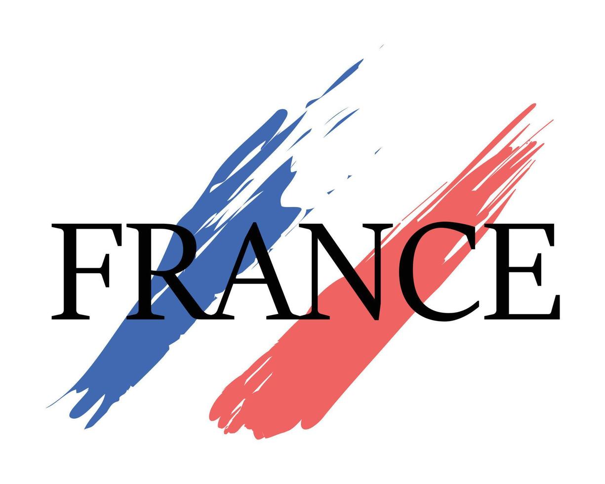 Frankreich-Logo mit Flaggenvektor vektor