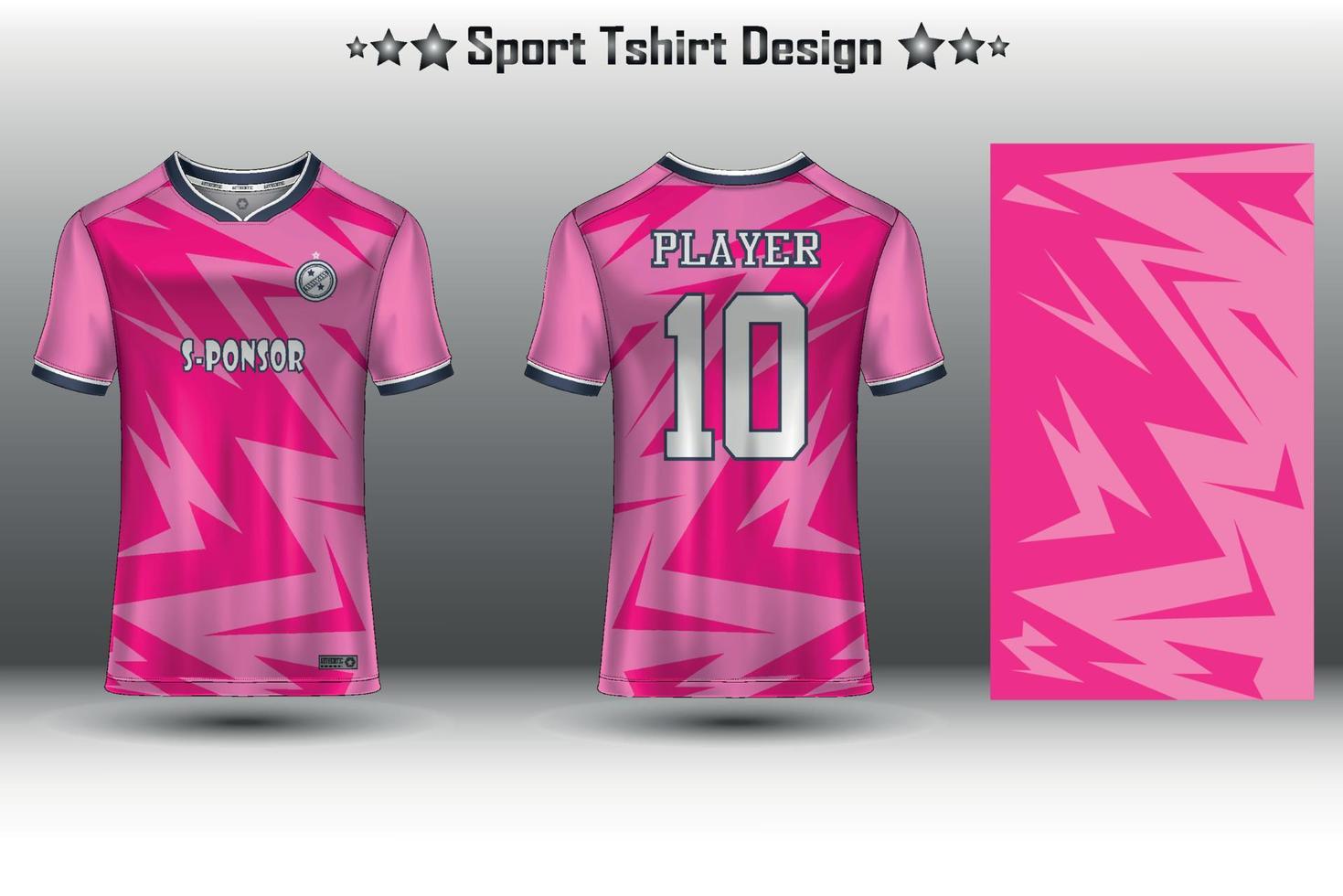 fotboll jersey mockup, fotboll jersey mockup, cykling jersey attrapp och sport jersey attrapp med abstrakt geometrisk mönster vektor