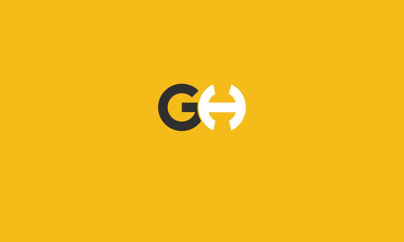 alfabet brev initialer monogram logotyp gh vektor