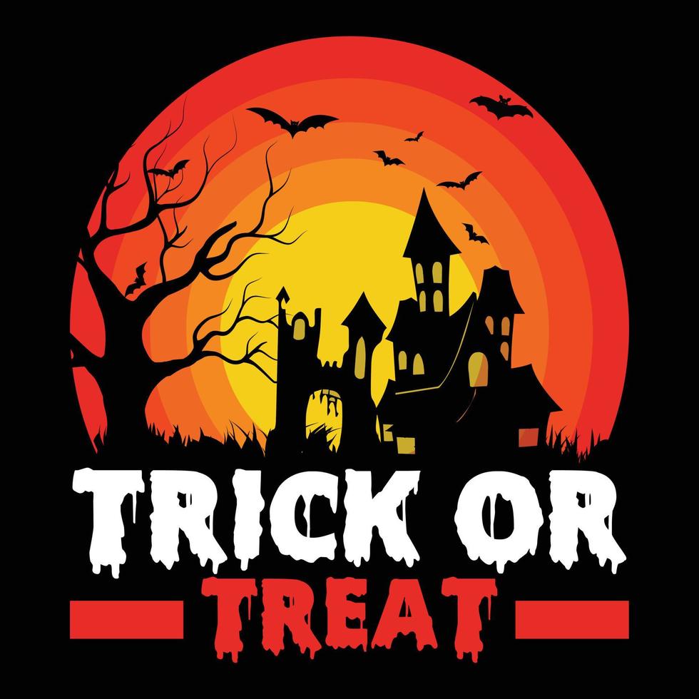 Halloween-T-Shirt-Designvektor vektor