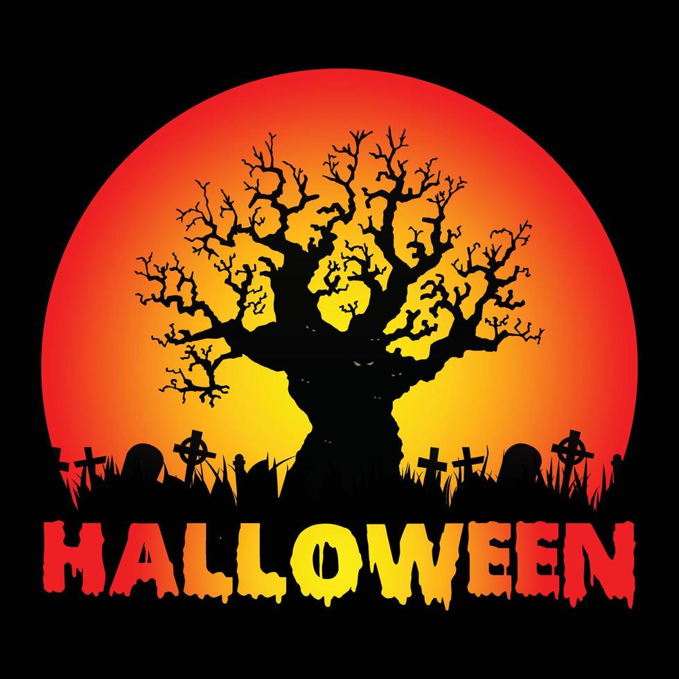 Halloween-T-Shirt-Designvektor vektor