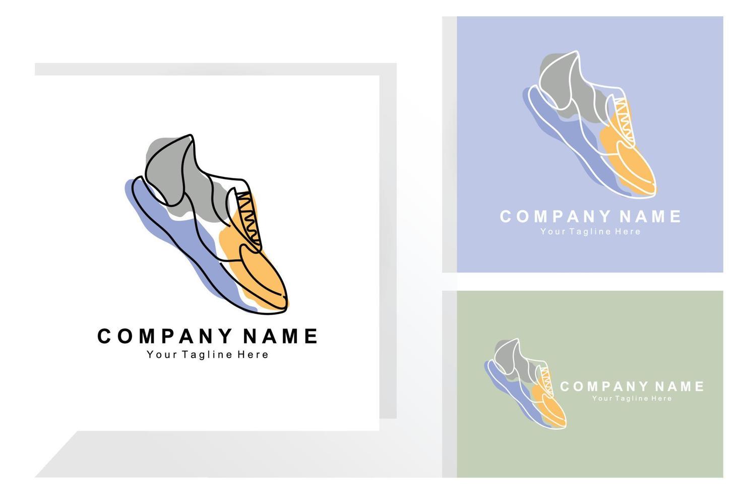 sneakers sko logotypdesign, vektorillustration av trendiga ungdomsskor, enkelt funky koncept vektor