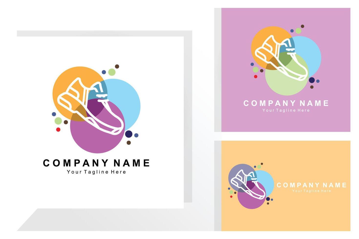 Turnschuh-Logo-Design, Vektorillustration von trendigen Jugendschuhen, einfaches funky Konzept vektor