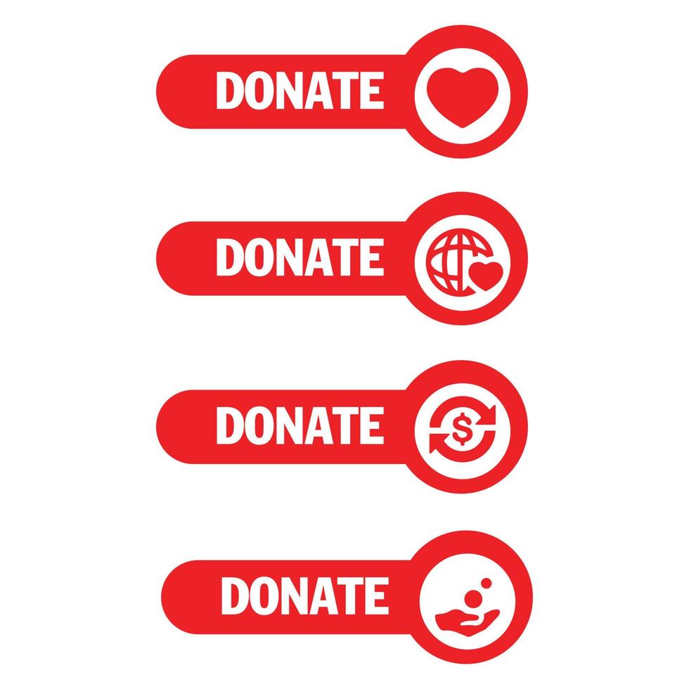 Schaltflächensymbol spenden vektor