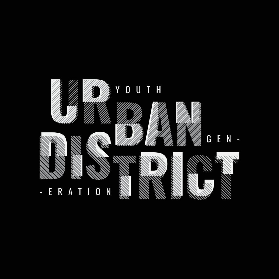 urban distrikt t-shirt och kläder design vektor