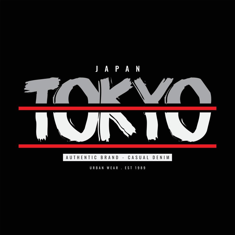 tokyo t-shirt och kläddesign vektor