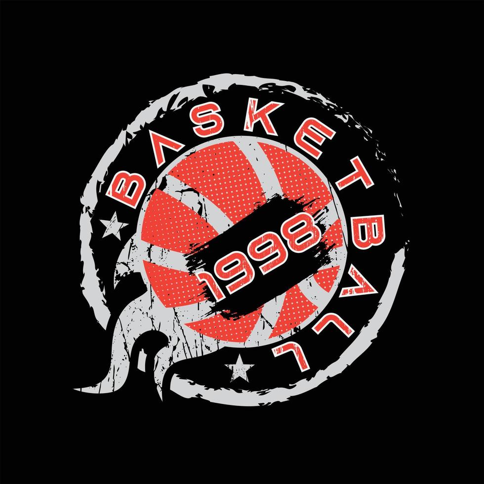 Basketballillustrationstypografie. perfekt für T-Shirt-Design vektor