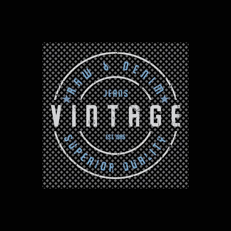 Vintage-Jeans-T-Shirt und Bekleidungsdesign vektor