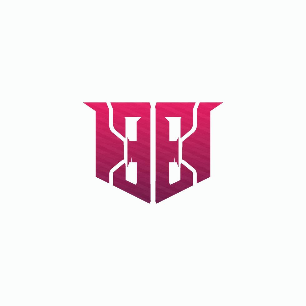 ee-Logo-Design, ee-Buchstabendesign mit einzigartigem Stil. hh-Logo für Spiele, Sport, Technologie, Digital, Community oder Business. E-Sport-Brief-Logo-Design-Konzept-Vorlage vektor