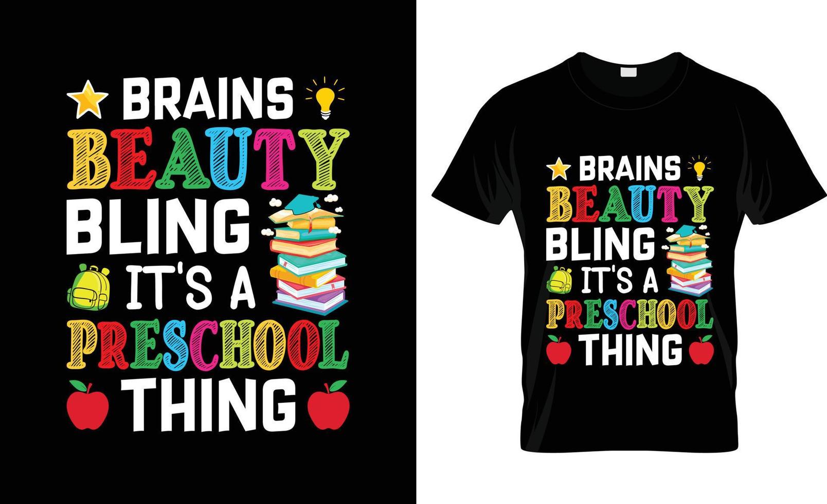 erster Schultag T-Shirt-Design, erster Schultag T-Shirt-Slogan und Bekleidungsdesign, erster Schultag Typografie, erster Schultag Vektor, erster Schultag Illustration vektor