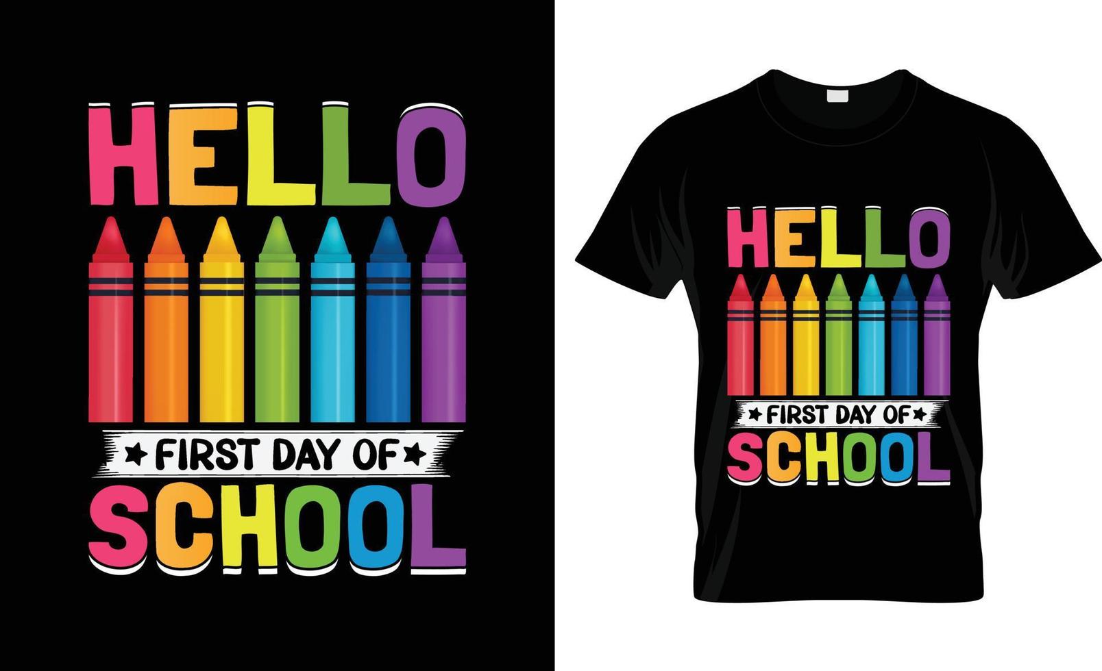 först dag av skola t-shirt design, först dag av skola t-shirt slogan och kläder design, först dag av skola typografi, först dag av skola vektor, först dag av skola illustration vektor