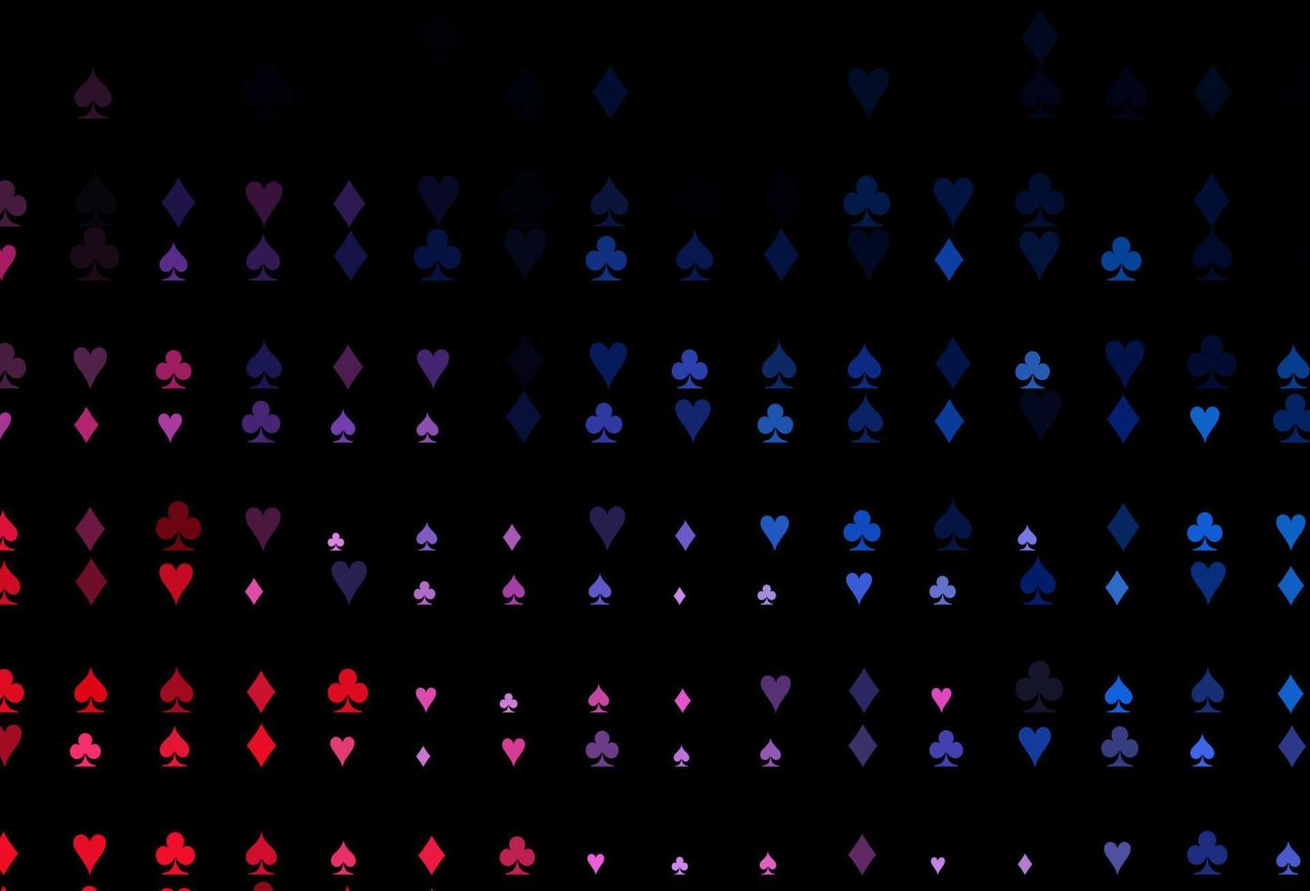mörkblått, rött vektormönster med symbol för kort. vektor