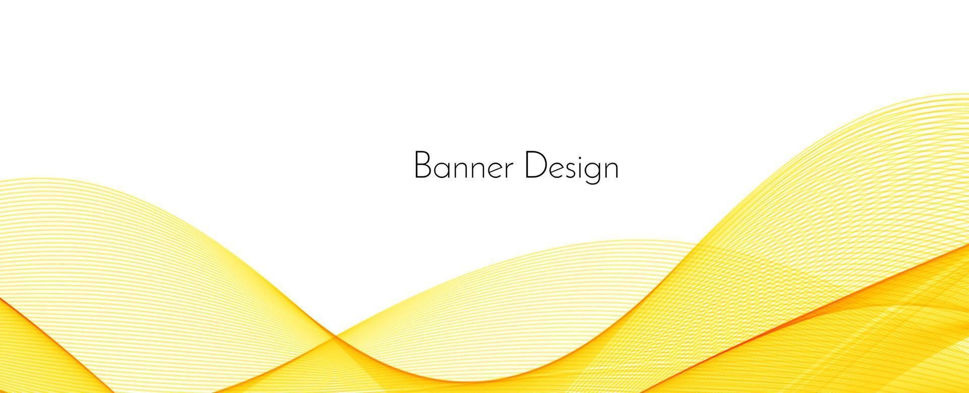 abstrakt modern dynamisk snygg röd och gul dekorativt mönster våg banner bakgrund vektor