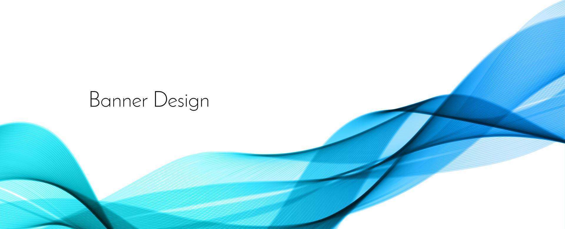 abstrakt blå modern vågdesign banner bakgrund vektor
