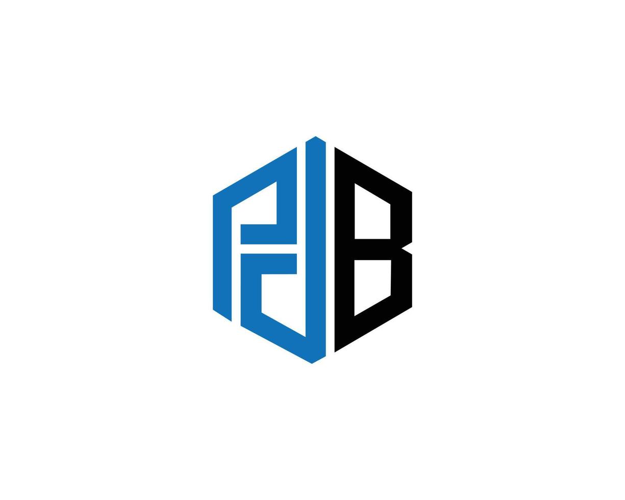 pdb logotyp brev design vektor begrepp mall element.