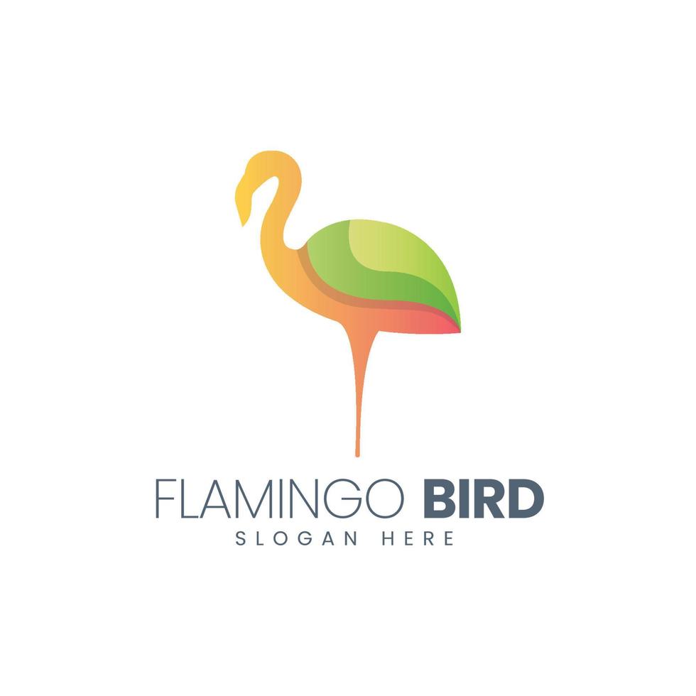 modern vektor grafisk flamingo färgrik logotyp Bra för teknologi logotyp, spa logotyp, natur logotyp, skönhet logotyp, kosmetika logotyp, företag logotyp, dummy logotyp, företag logotyp