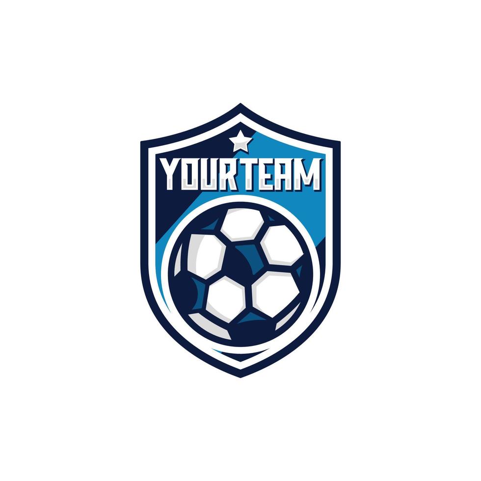 Fußball-Team-Emblem-Logo-Design-Vektor-Illustration vektor