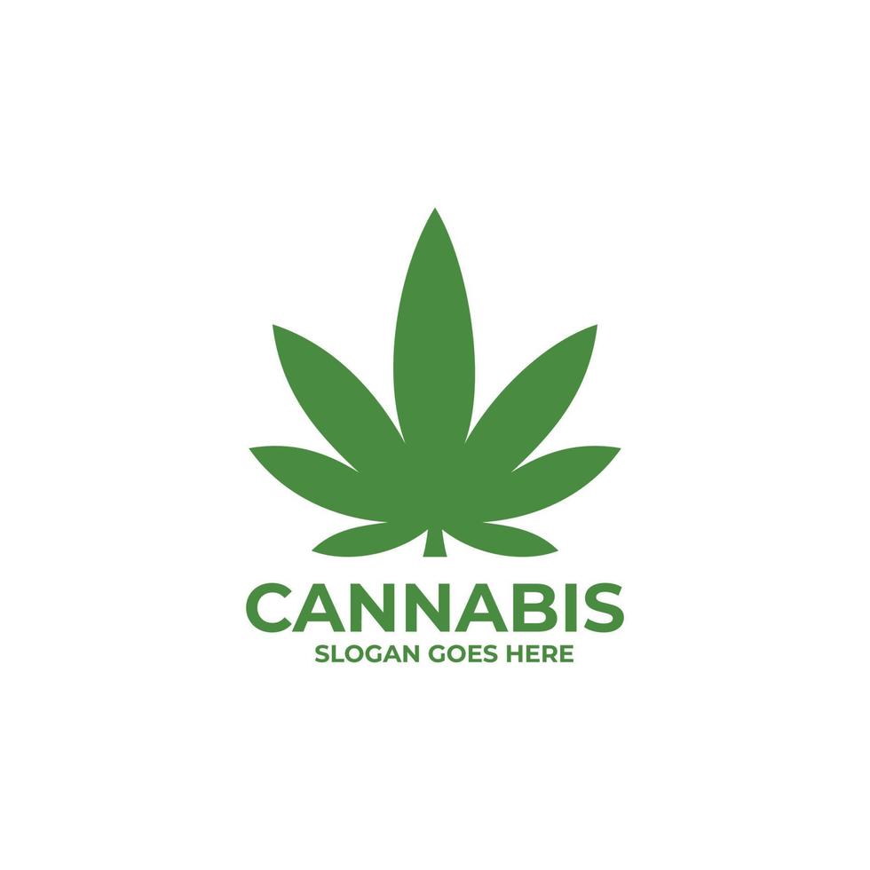 Cannabis-Logo-Design-Vektor. Cannabisblatt vektor