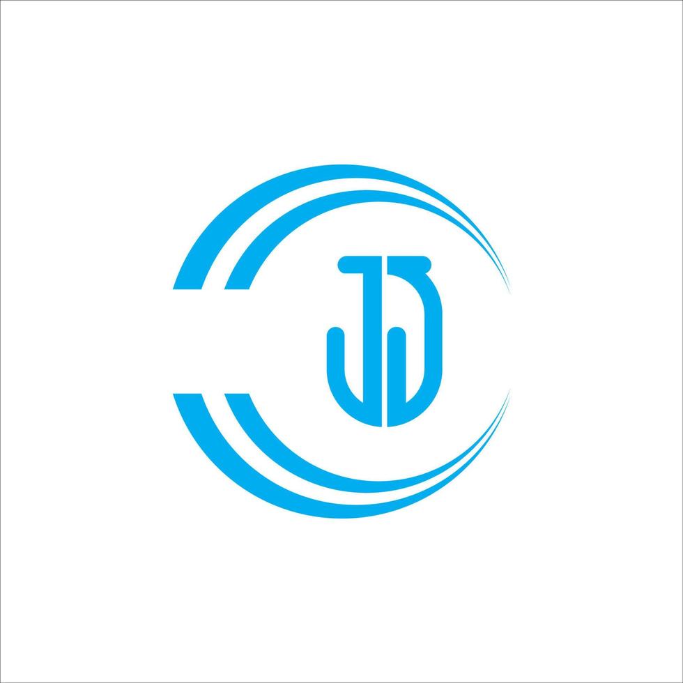 einfaches modernes jj j monogrammlogo vektor