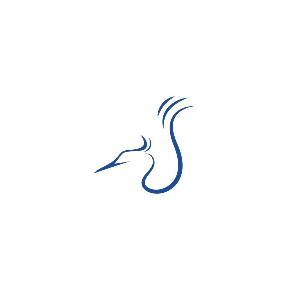 Reiher-Logo-Symbol-Illustration vektor