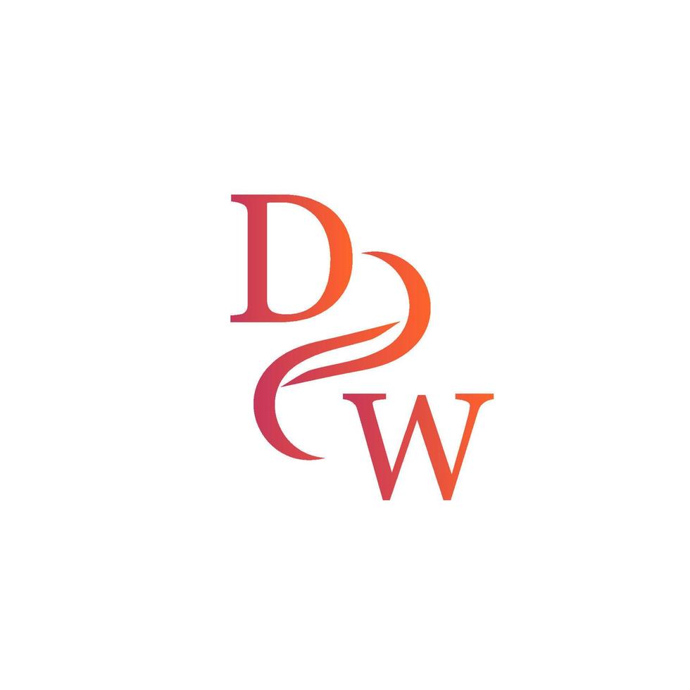 dw orangefarbenes Logo-Design für Ihr Unternehmen vektor